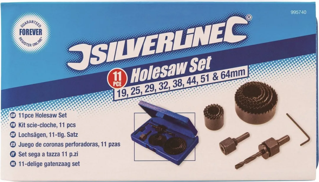 Silverline Gatenzaagset 11-delig 19-64mm
