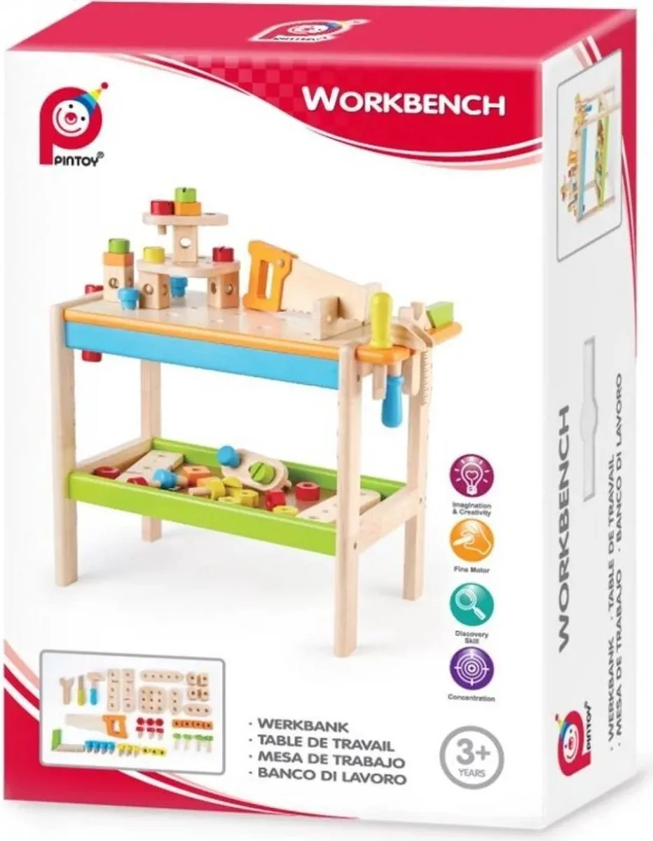 Pintoy Houten Werkbank met Zaagtafel