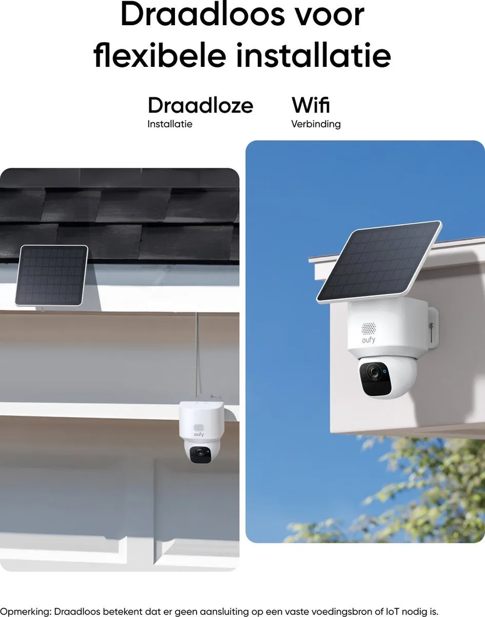 Eufy Security SoloCam E30 - 2K HD - 360° Pan & Tilt - Zonne-energie - 2 Stuks