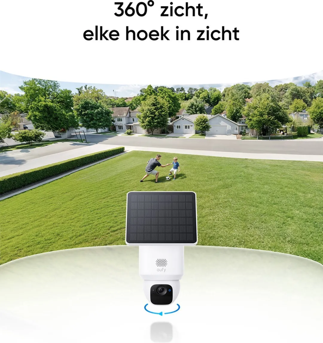 Eufy Security SoloCam E30 - 2K HD - 360° Pan & Tilt - Zonne-energie - 2 Stuks