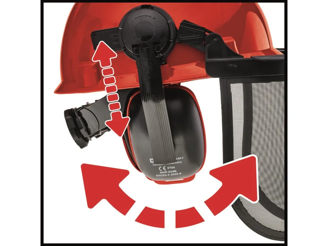 Einhell Veiligheidshelm - Rood - Maat 52-66cm