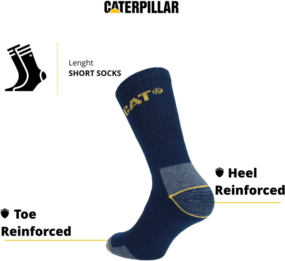 Caterpillar Heren Werksokken 12 Paar - Katoen - Blauw - 46-50
