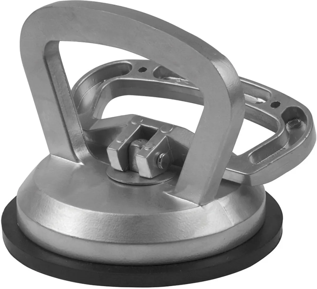 Silverline Glasdrager Aluminium - 100 kg - 2x Zuignappen Ø11.5cm Grijs