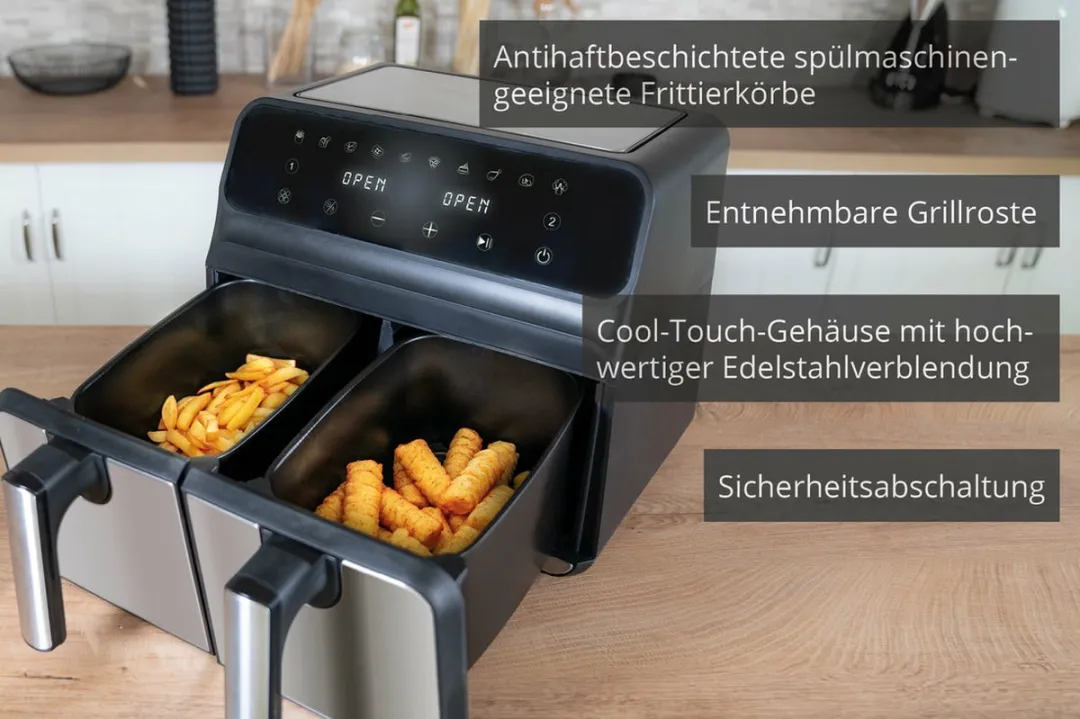 Unold Hete Lucht Friteuse Dubbele Kamer