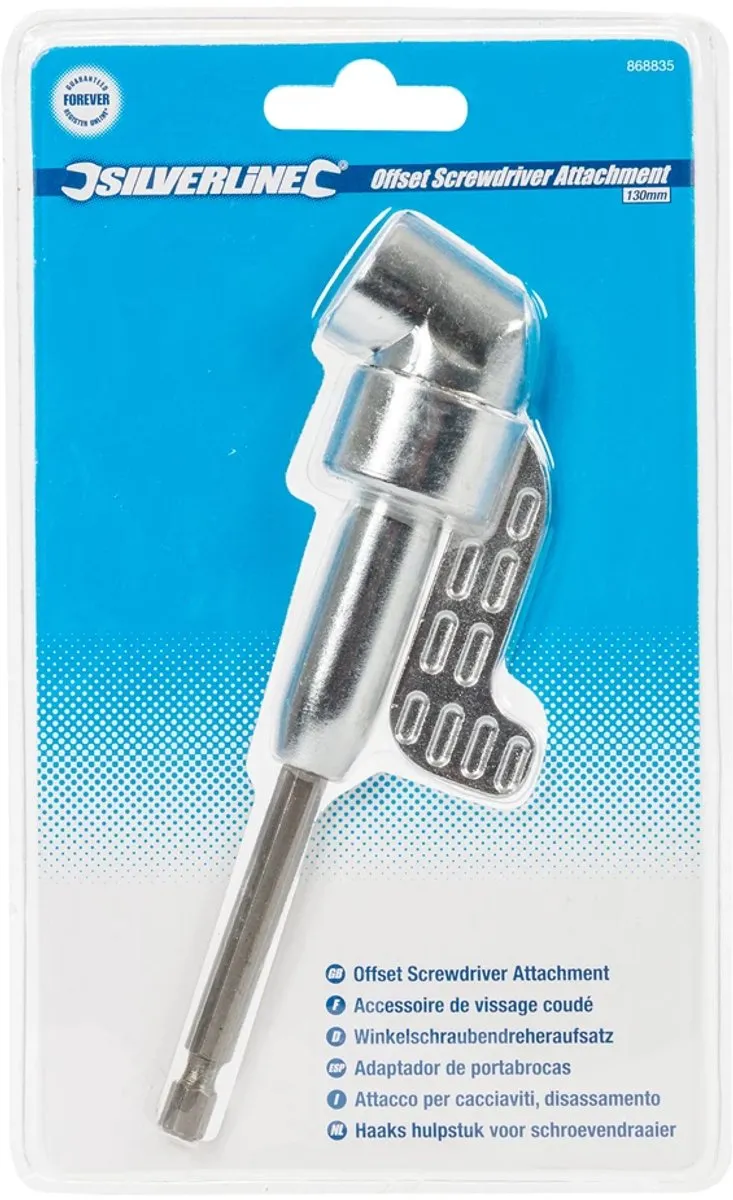 Silverline 868835 Gehoekt Hulpstuk 1/4" - 80° - 130mm