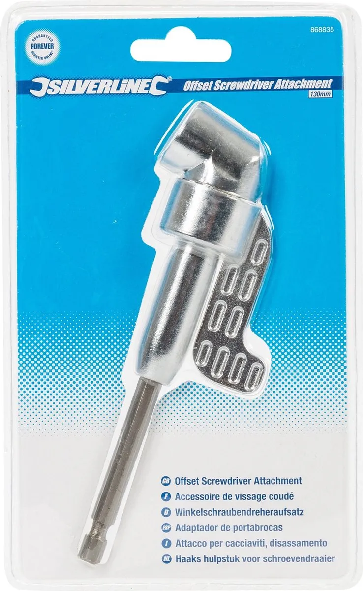 Silverline 868835 Gehoekt Hulpstuk 1/4" - 80° - 130mm