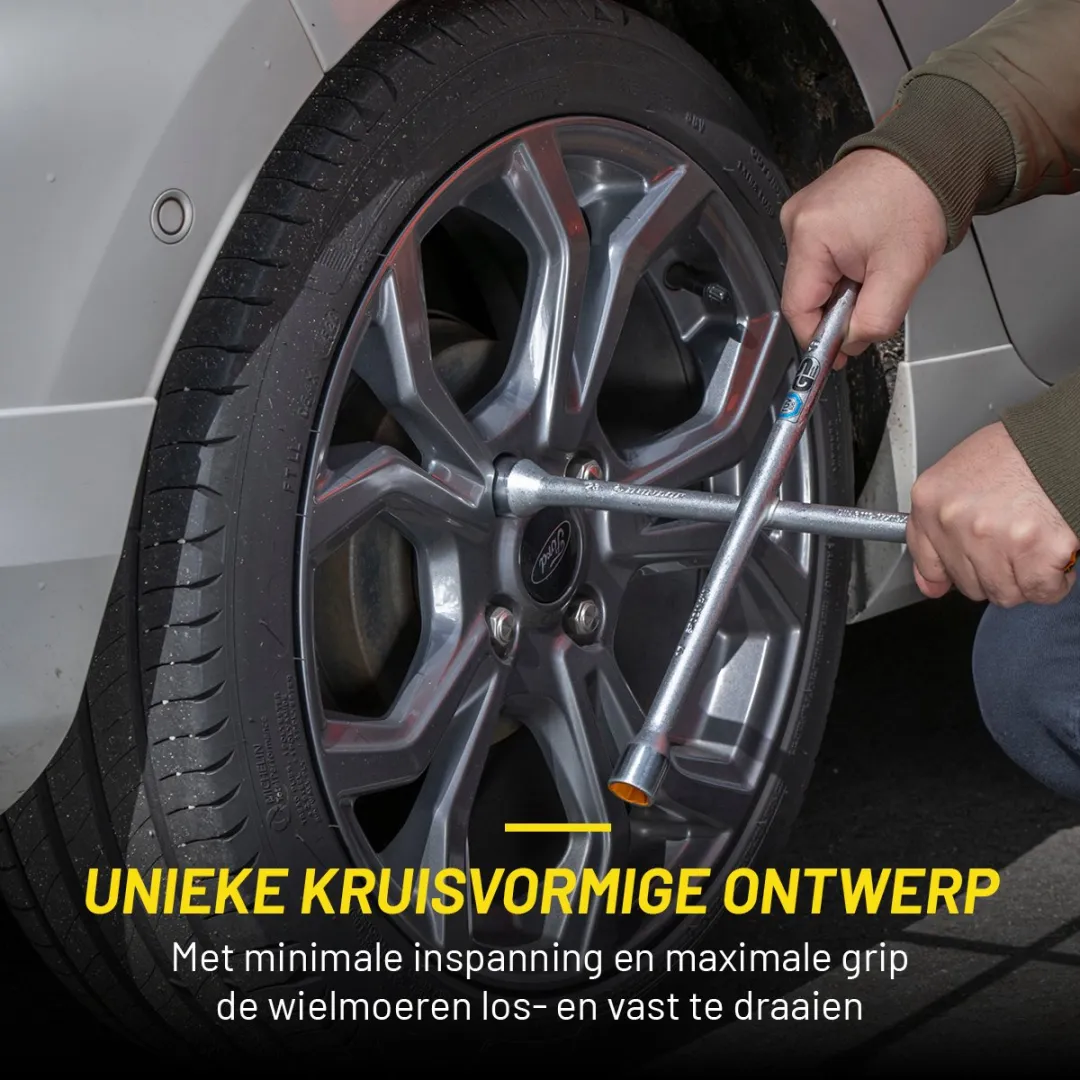 Dunlop Kruissleutel 17-19-21-23mm - Staal - 27x27cm
