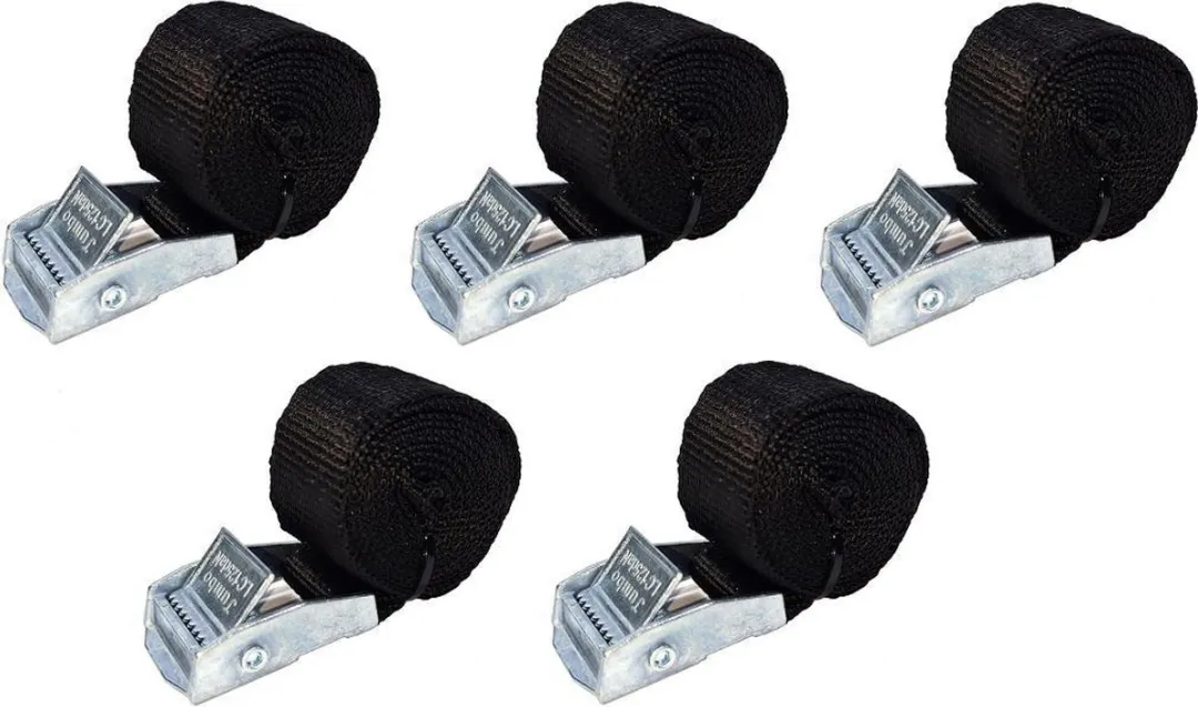 Jumbo Spanband 5x100cm 25mm - 250KG - Zwart - afbeelding 2 van 3