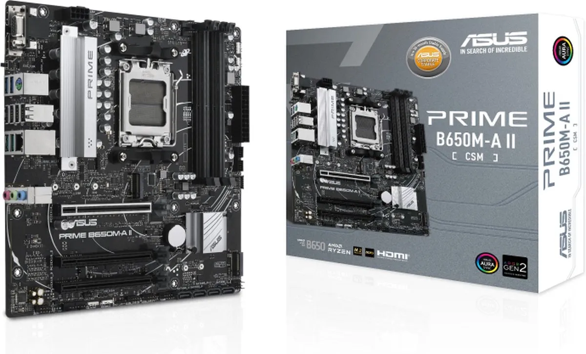 ASUS PRIME B650M-A II Moederbord - AM5 microATX