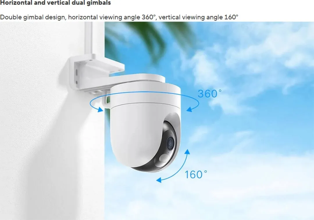 Xiaomi CW400 Beveiligingscamera - 360° draaibaar - Wit