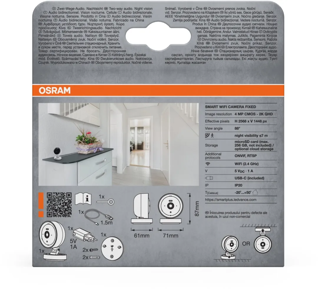 Osram SMART+ AC755490155 WiFi-camera 4MP