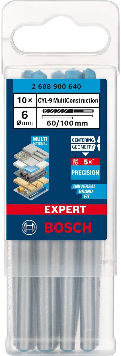 Bosch Professional EXPERT CYL-9 Multiconstruction 10-delig