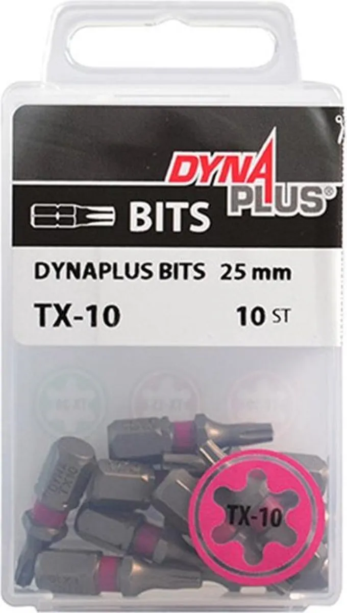 Dynaplus Torx 10 Schroefbit 25mm - Roze - 10 Stuks - afbeelding 6 van 6