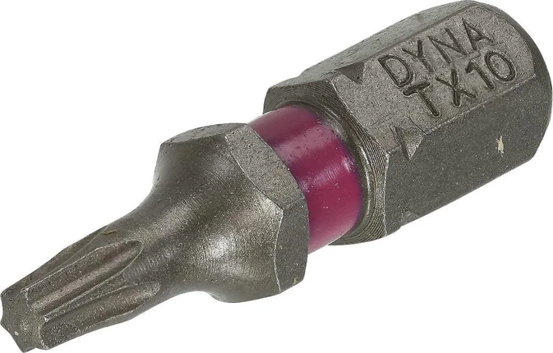 Dynaplus Torx 10 Schroefbit 25mm - Roze - 10 Stuks