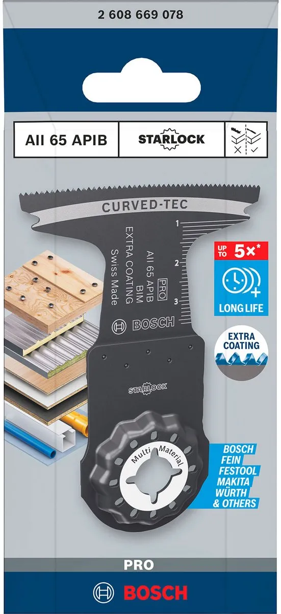 Bosch Professional PRO AII 65 APIB Zaagblad - 65mm - Metaal/Hout/Kunststof