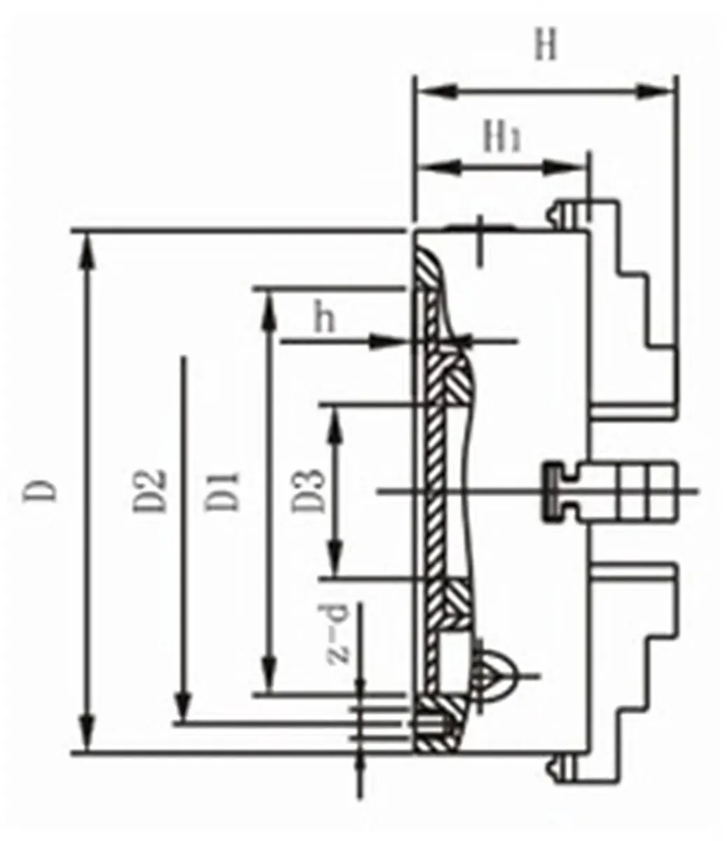 HBM Onafhankelijke 4 Klauwplaat 80mm - Zilver