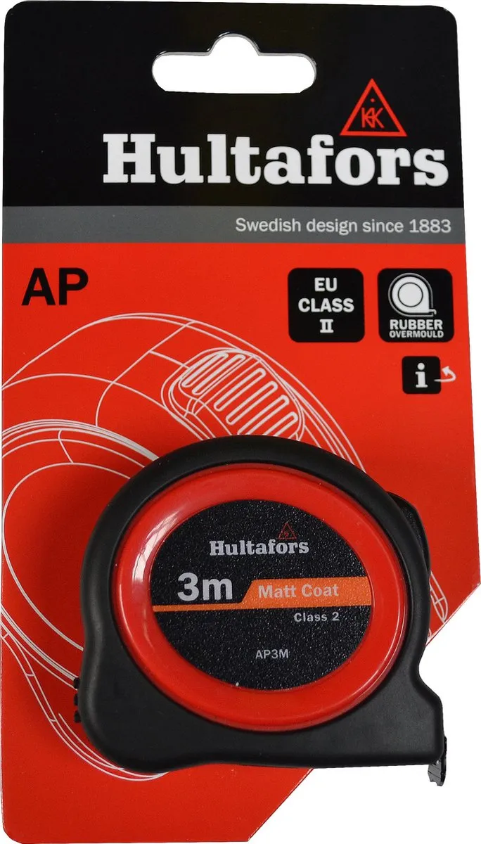 Hultafors AP3M Rolmaat 3m - Rood/zwart/geel - afbeelding 3 van 6