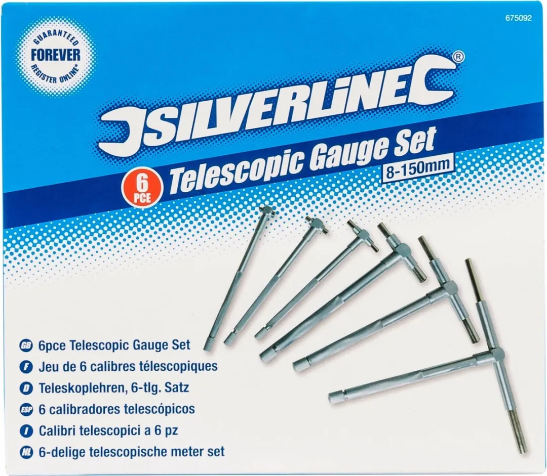 Silverline Telescopische Meter Set 6-delig 150mm