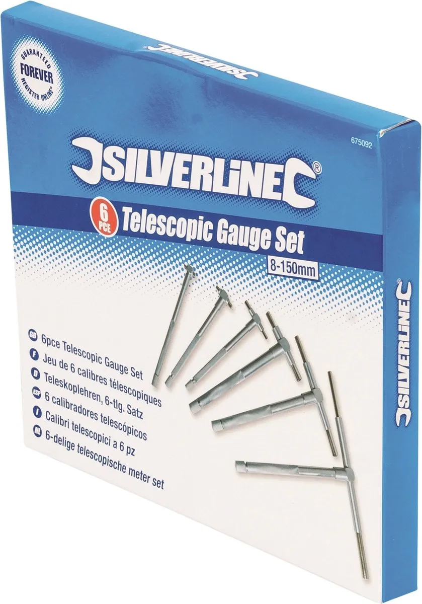 Silverline Telescopische Meter Set 6-delig 150mm
