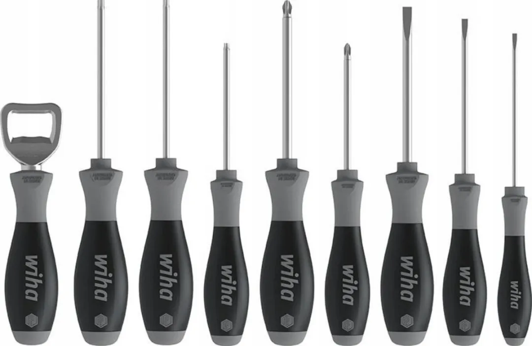 Wiha SoftFinish Schroevendraaierset 46544 - 9-delig - PH 1/PH 2 - Zwart