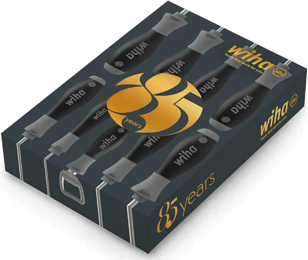 Wiha SoftFinish Schroevendraaierset 46544 - 9-delig - PH 1/PH 2 - Zwart