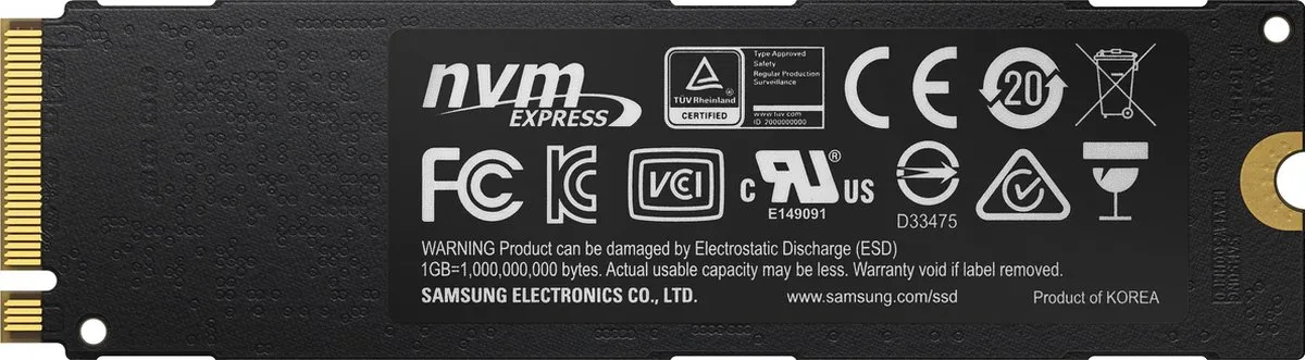 Samsung 960 EVO MZ-V6E250BW Interne SSD 250GB