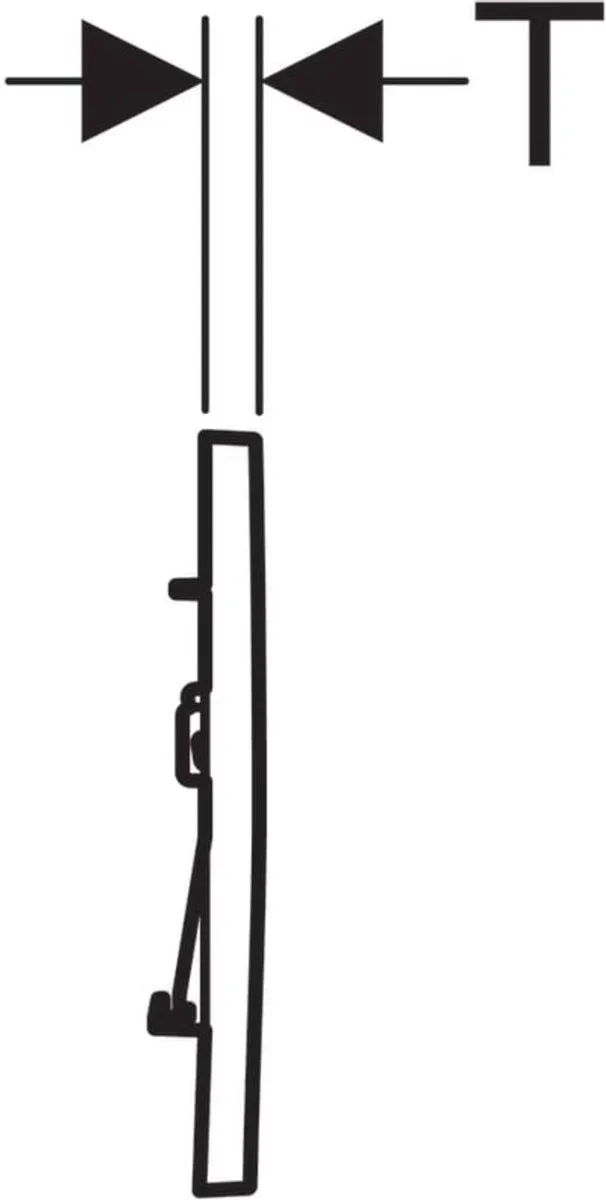 Geberit Bedieningsplaat Sigma30, 2-Toets: Wit Mat, Easy-To-Clean, Wit