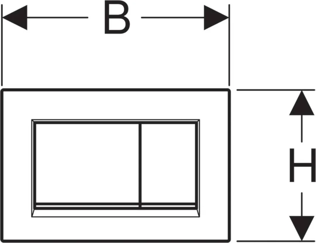 Geberit Bedieningsplaat Sigma30, 2-Toets: Wit Mat, Easy-To-Clean, Wit
