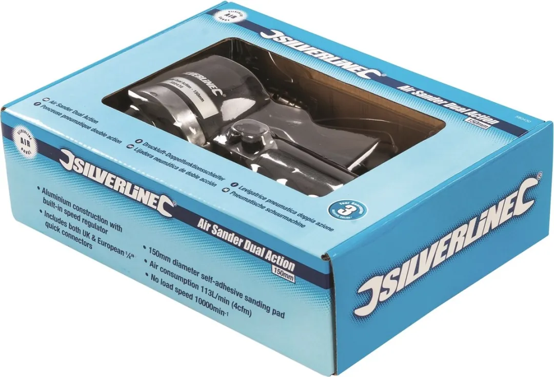 Silverline Pneumatische Schuurmachine 150mm - Aluminium - Variabele Snelheid