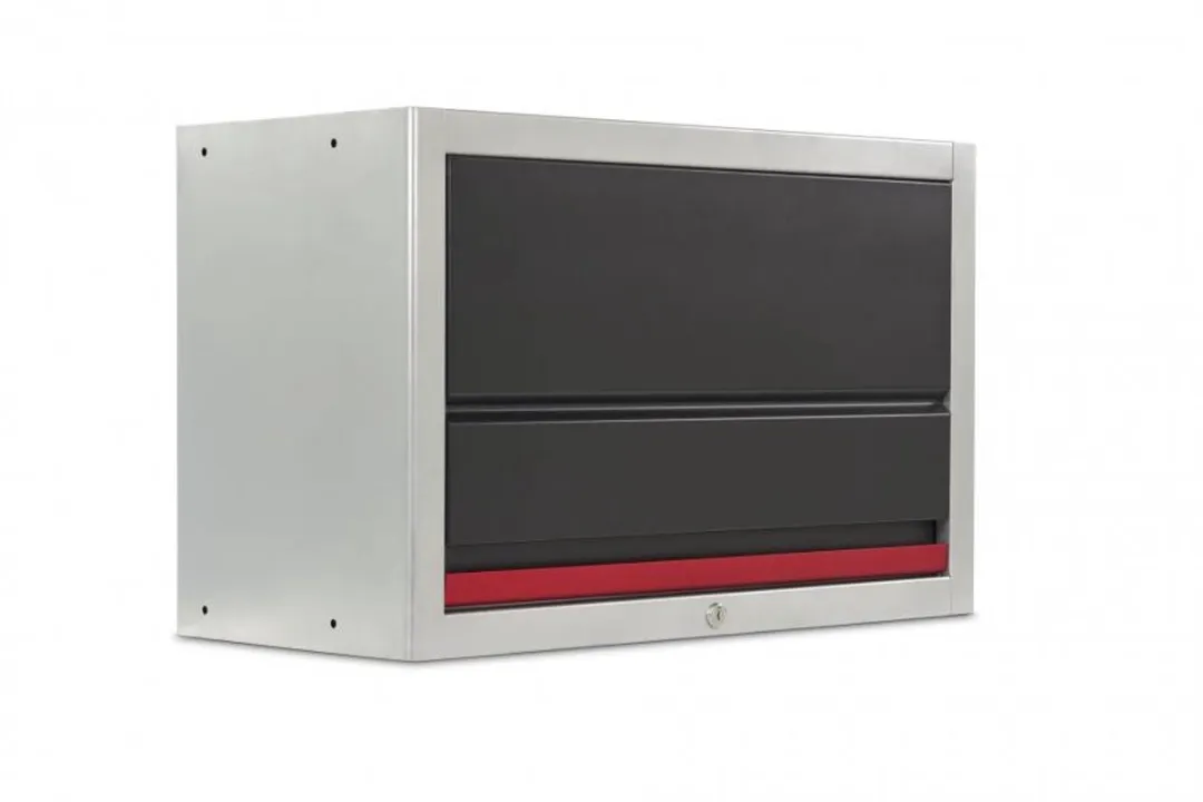 HBM DeLUXE PROFI Bovenkast met Gasveren - 2 Lades - Grijs/Rood/Zwart
