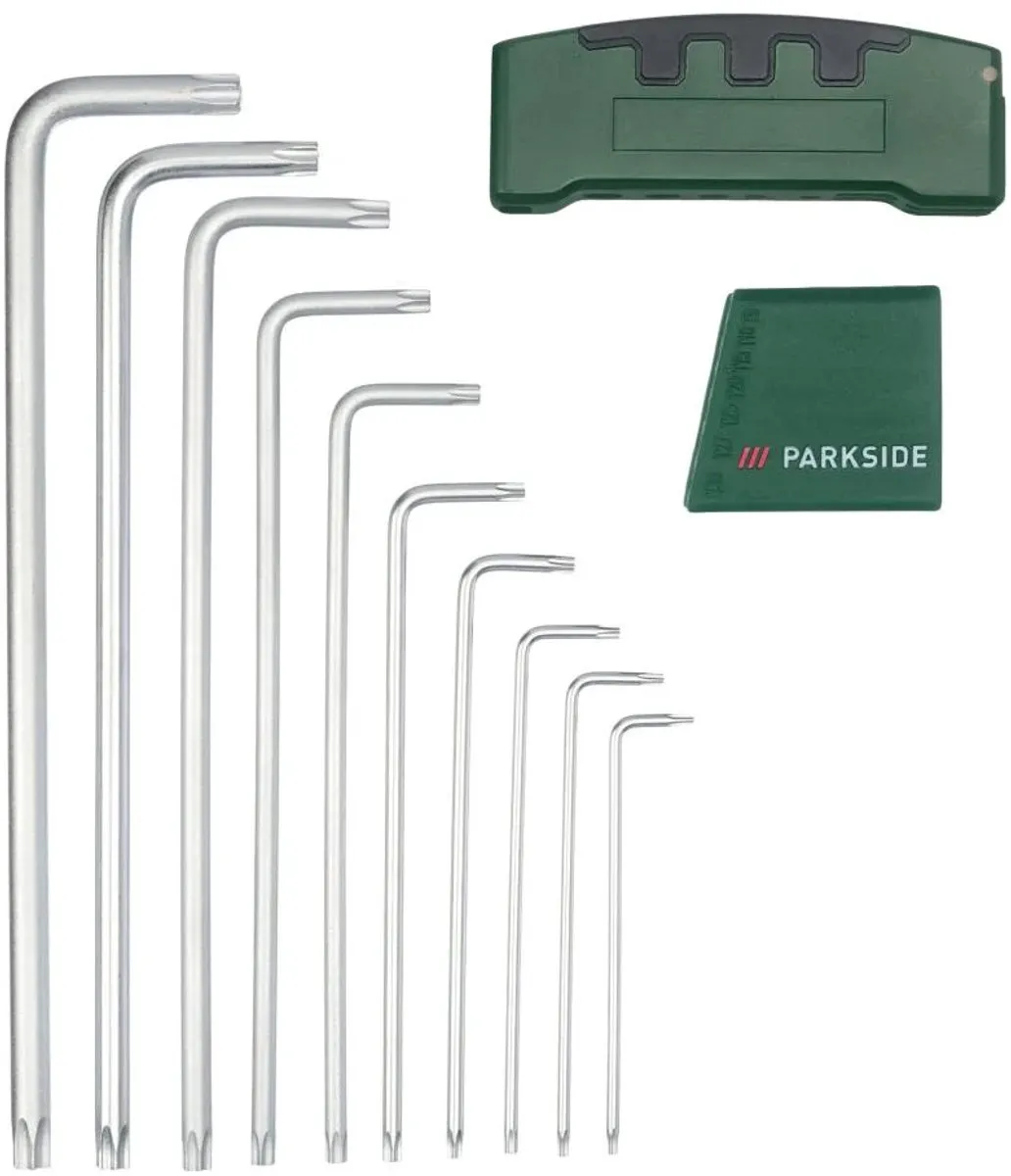 PARKSIDE TX-Inbussleutelset 11-delig TX27–T50 - Groen/Zilver