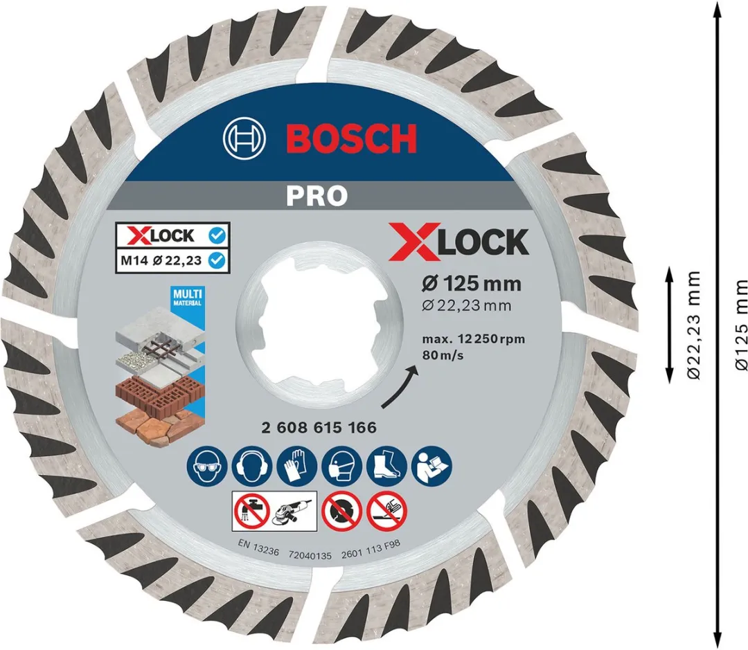 Bosch Professional X-Lock Diamantschijf 125mm - Beton