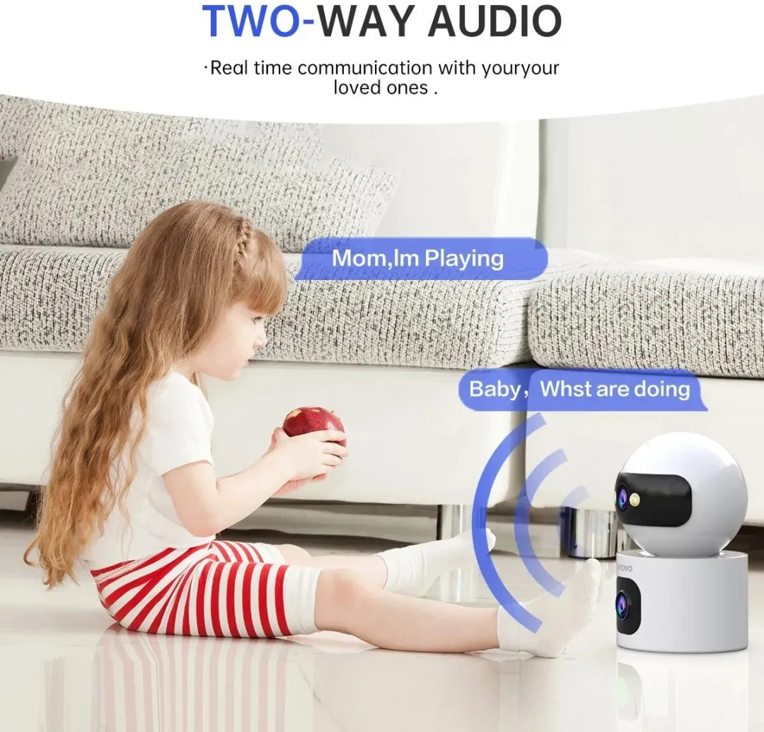 Lenovo XW1-U Dual Lens 2K Bewakingscamera - Wit