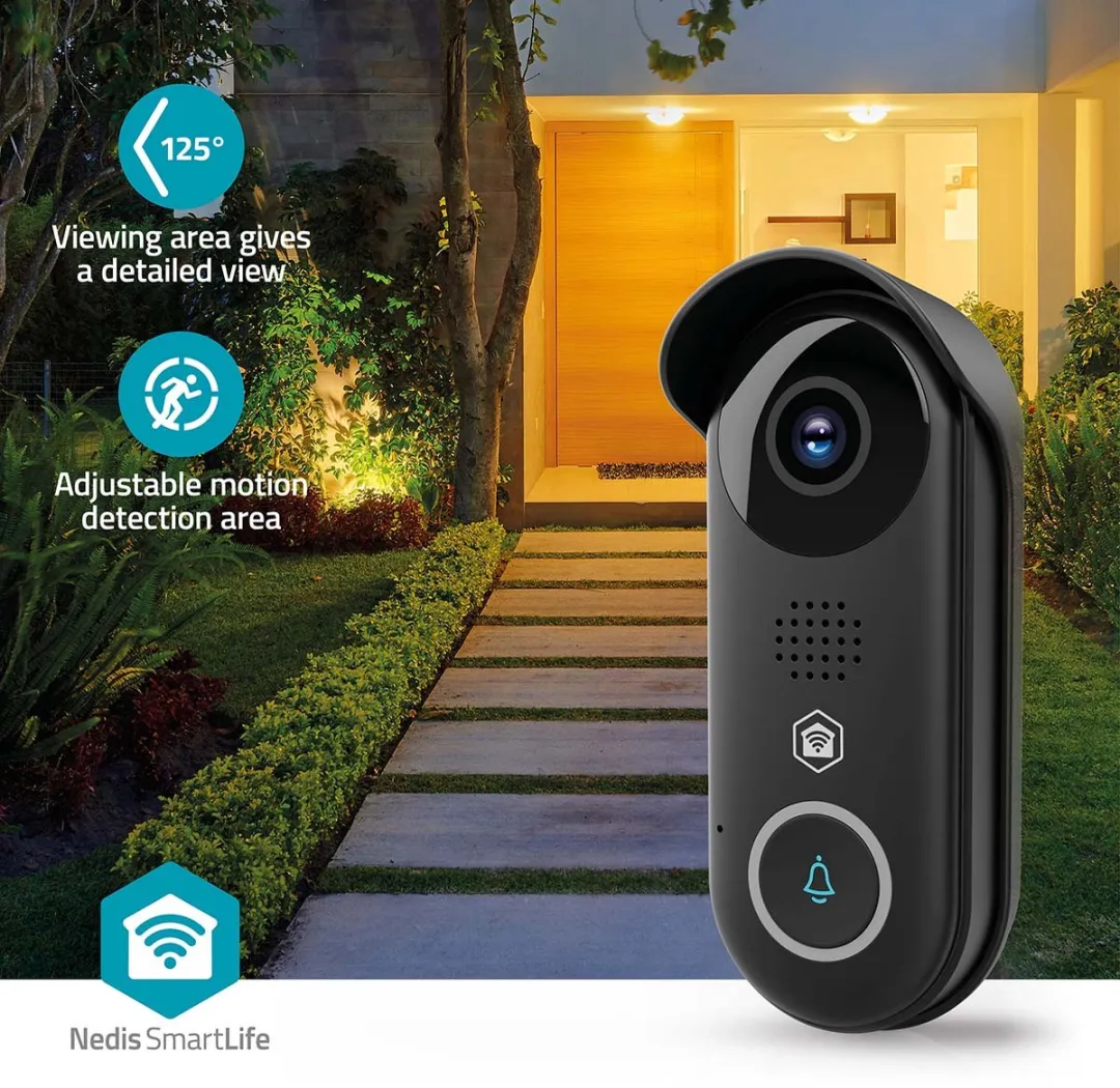 Nedis SmartLife Video Deurbel Full HD 1080p - Zwart