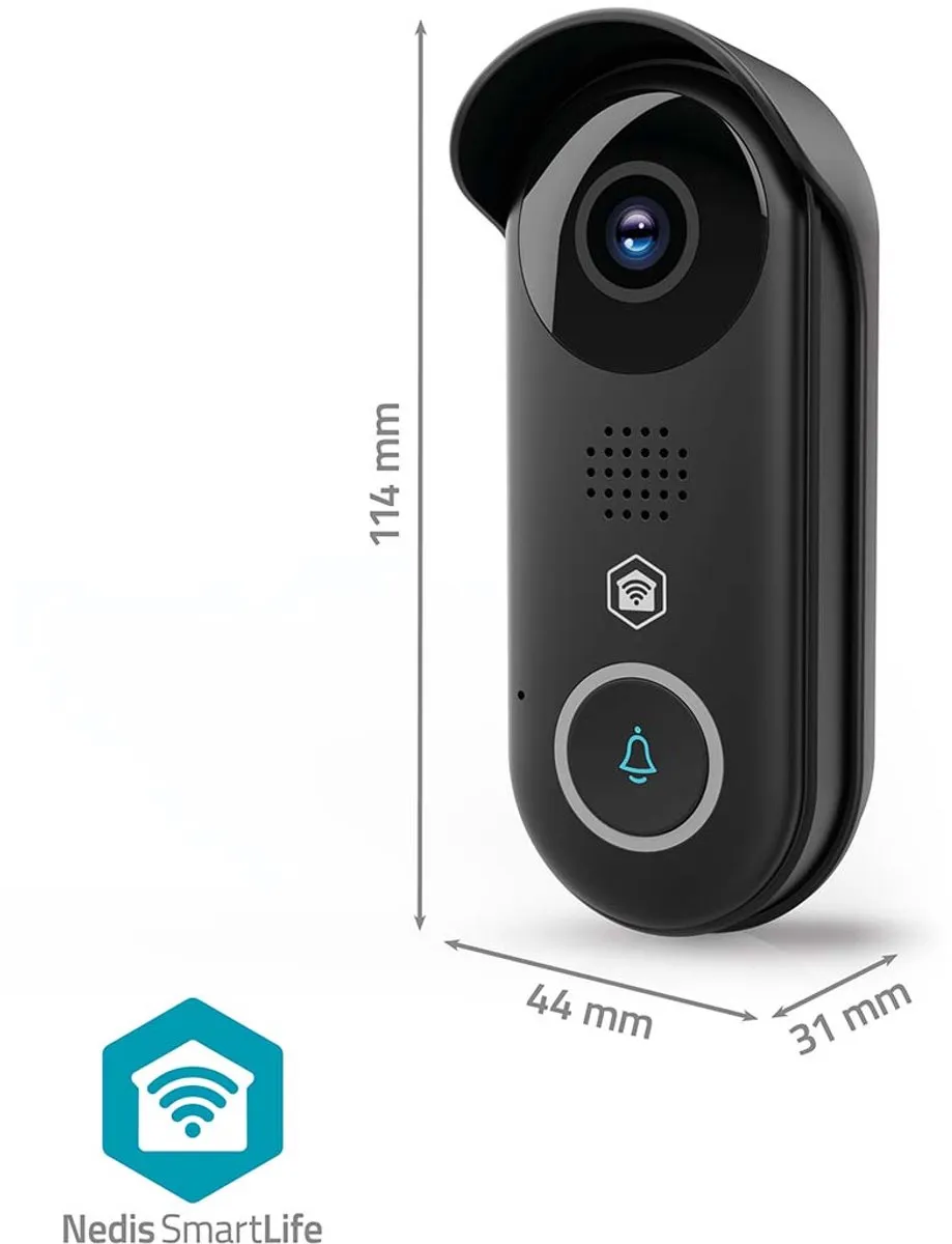 Nedis SmartLife Video Deurbel Full HD 1080p - Zwart - afbeelding 6 van 6
