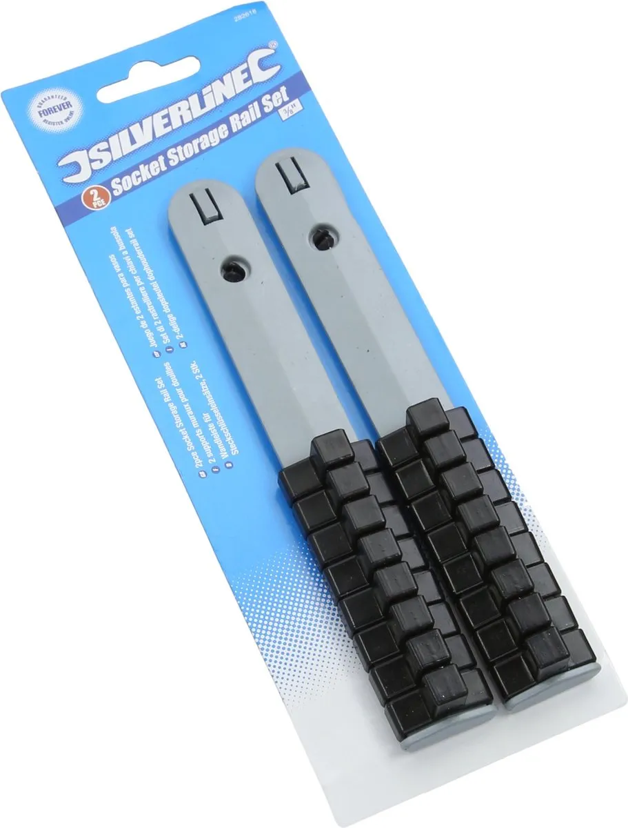Silverline Dophouderrail 3/8" - 2-delig - Grijs-zwart