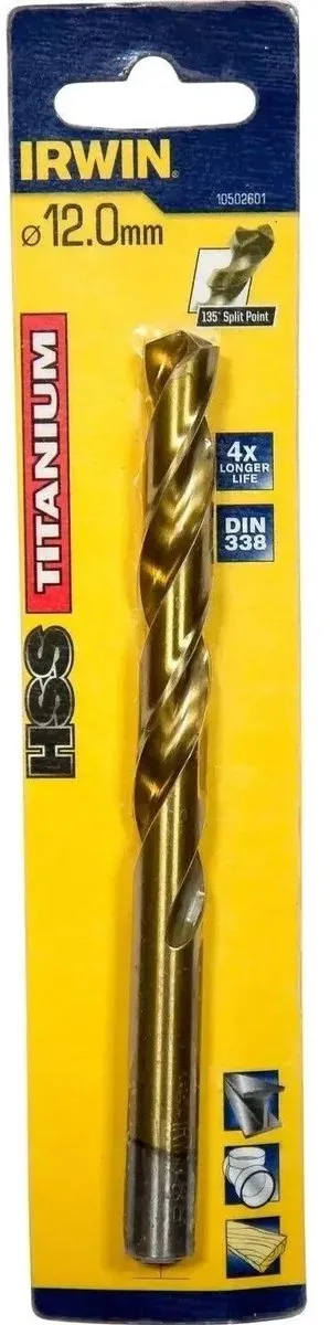 Irwin HSS Metaalboor 135° Titanium 12mm