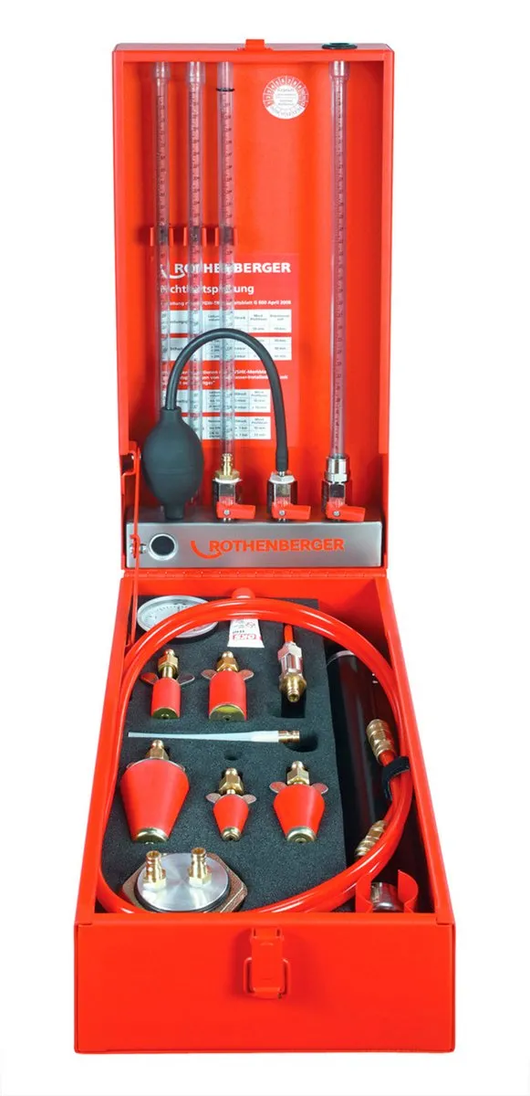 Rothenberger ROTEST GW 150/4 Dichtheidstestapparaat - Zwart/Rood