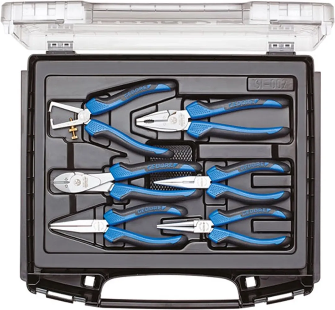Gedore Tangenset 6-delig 4010886839683 - Zwart/Blauw