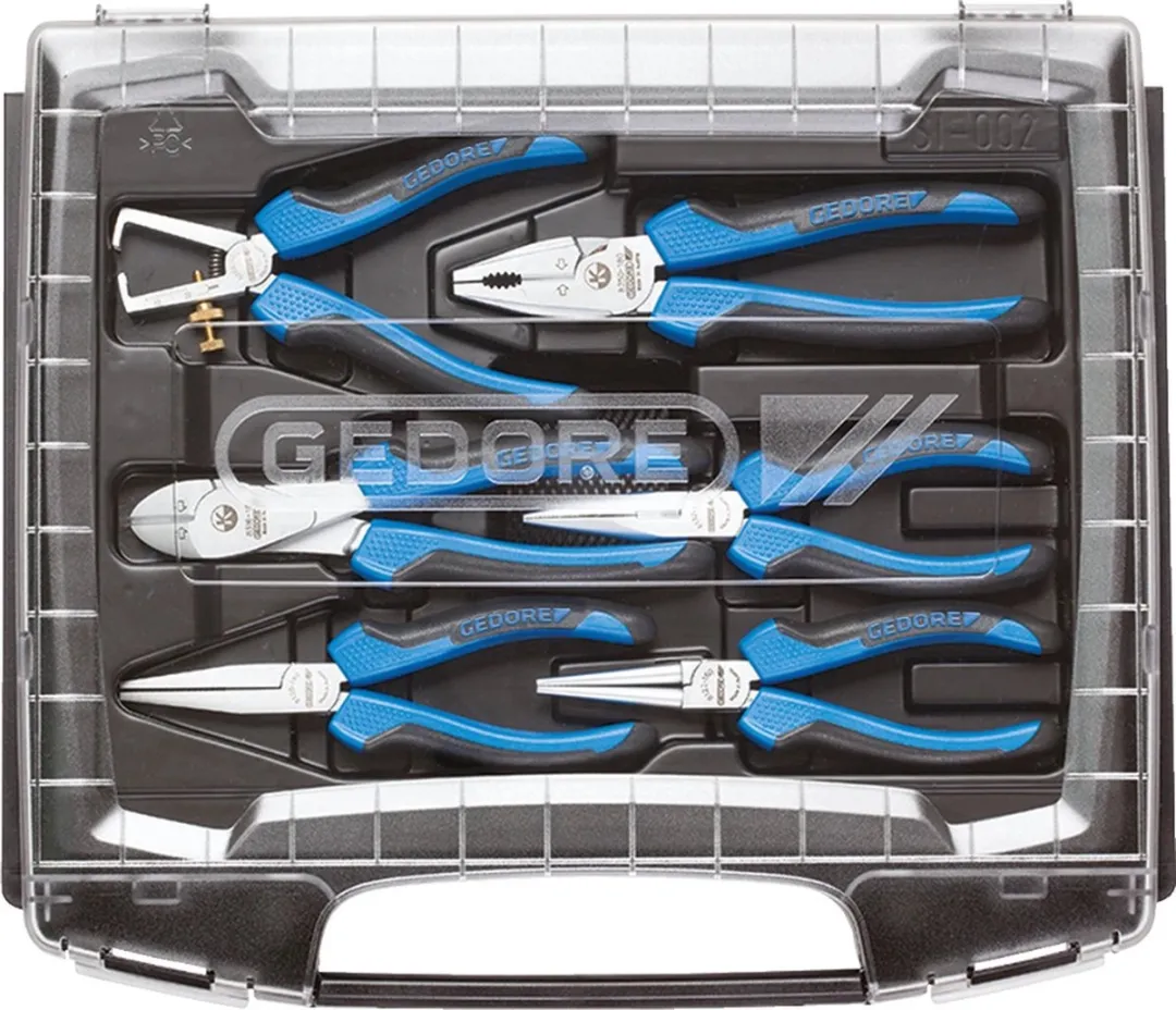 Gedore Tangenset 6-delig 4010886839683 - Zwart/Blauw