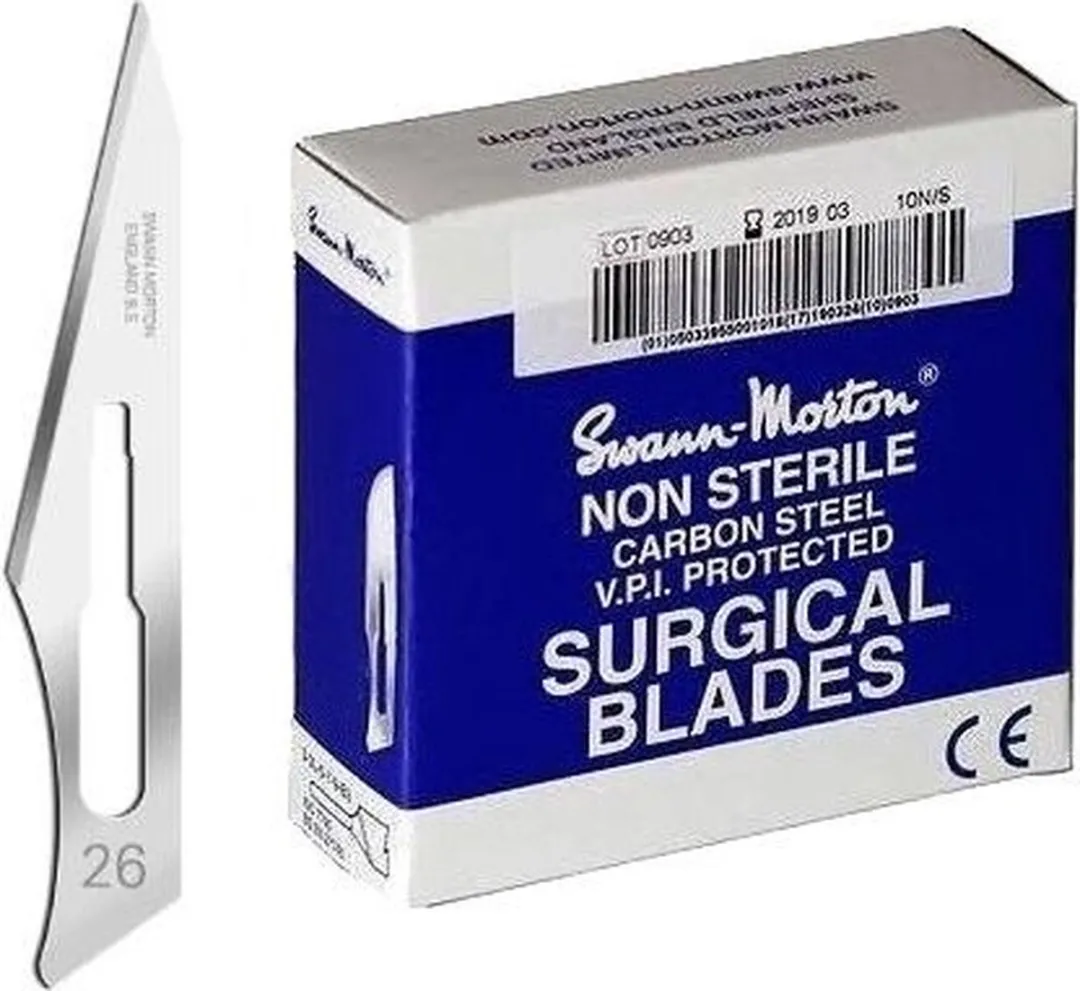 Swann Morton Nr 26 Mesjes - 100 Stuks - Blauw