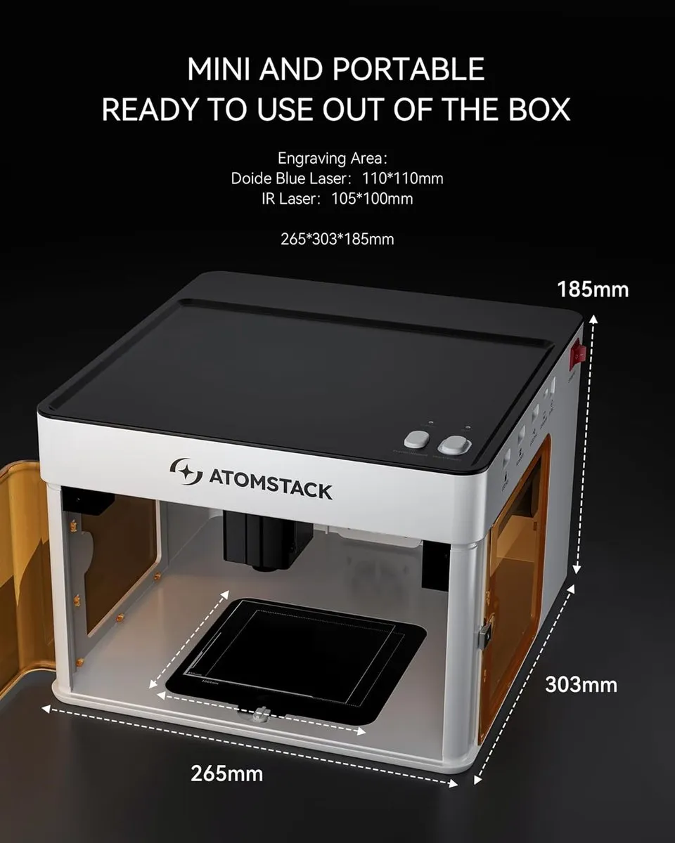 Atomstack P1 Mini Lasergraveermachine 5W - 110x110mm