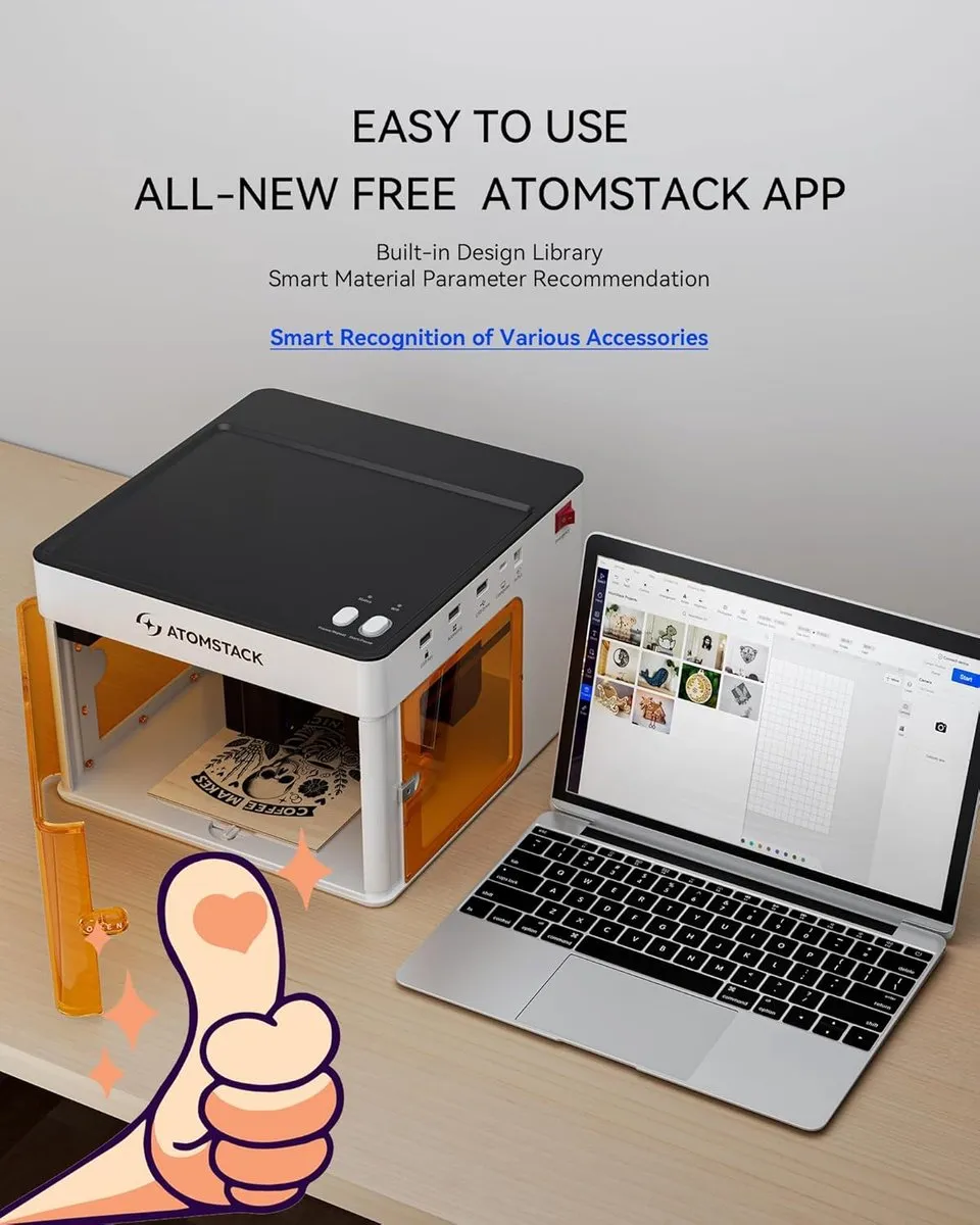 Atomstack P1 Mini Lasergraveermachine 5W - 110x110mm