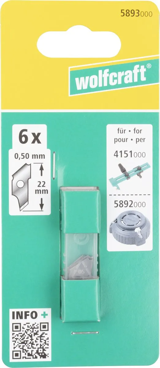 Wolfcraft 5893000 Bladen - 6 Stuks - afbeelding 2 van 2