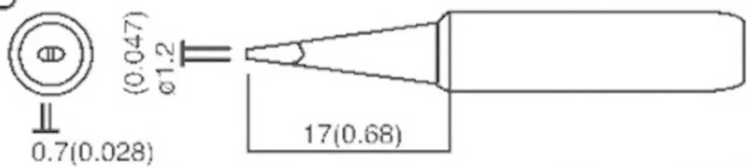 TOOLCRAFT TO-4941090 Soldeerpunt Beitelvorm 1.2mm