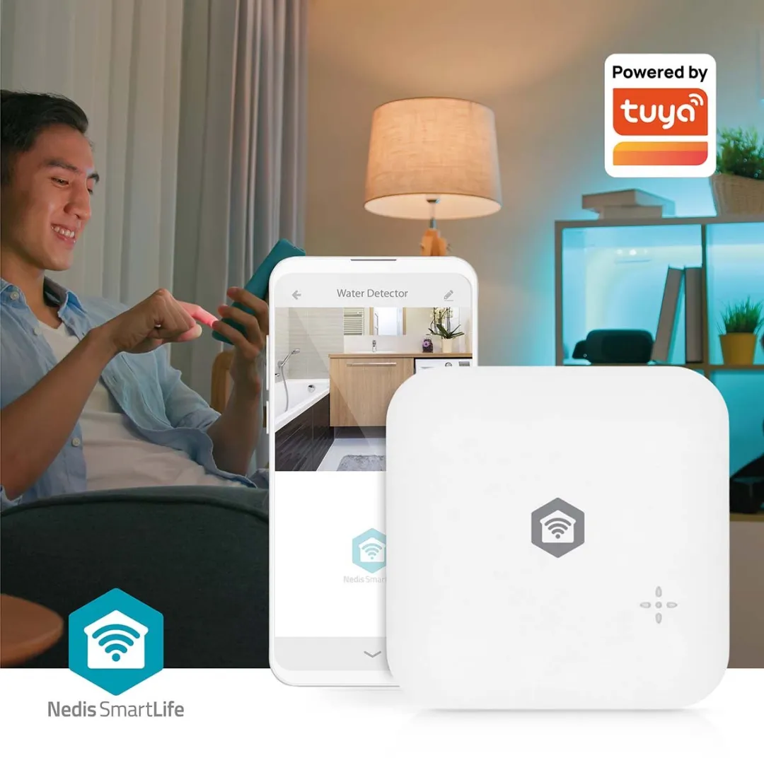 Nedis SmartLife WIFIDW11WT Waterdetector - Wi-Fi - Wit