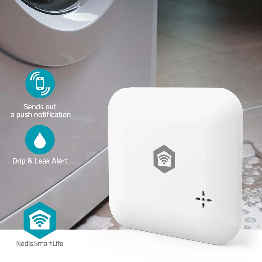 Nedis SmartLife WIFIDW11WT Waterdetector - Wi-Fi - Wit