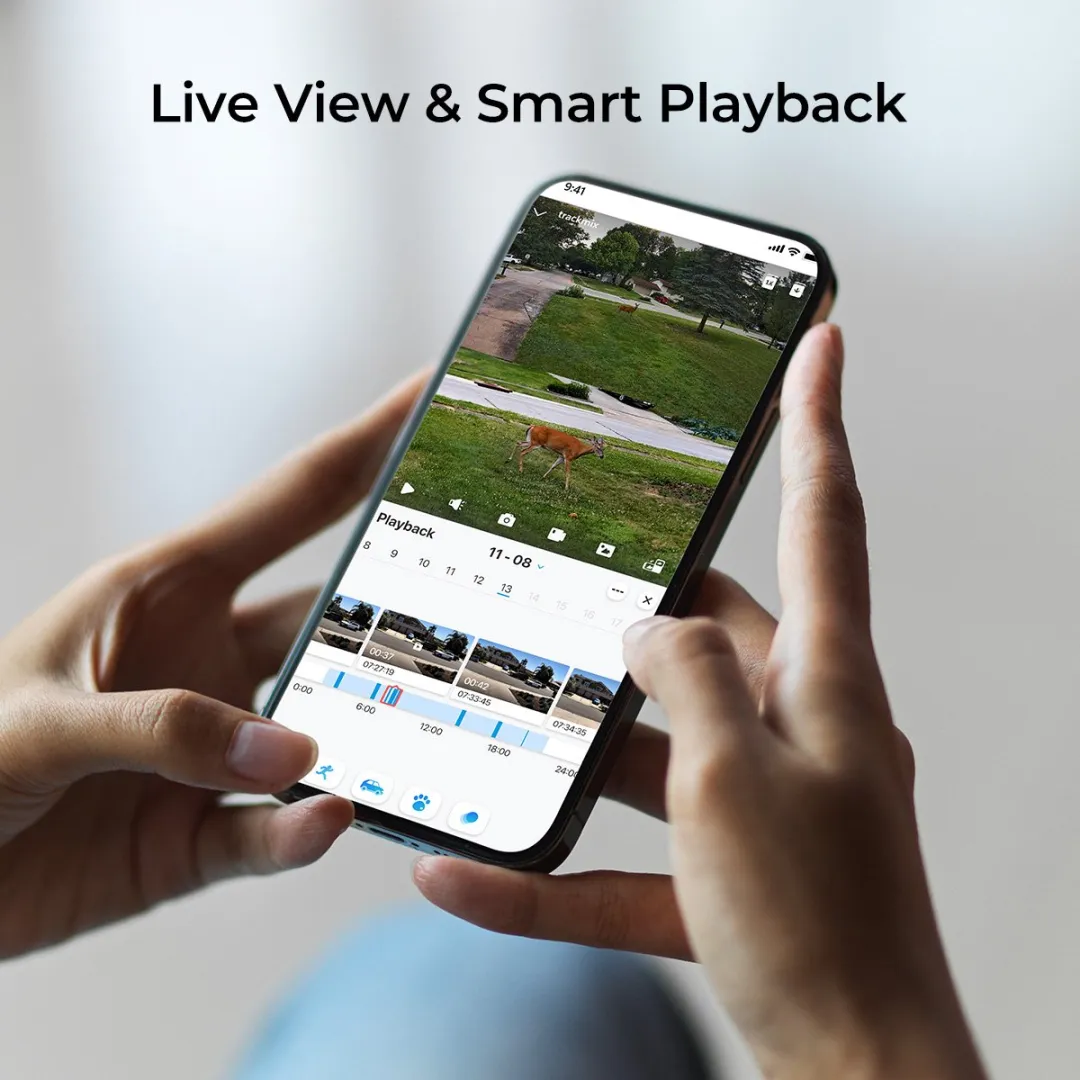 Reolink TrackMix LTE + Zonnepaneel 4K PTZ Mobiele Camera - 8MP - 6× Zoom - Wit