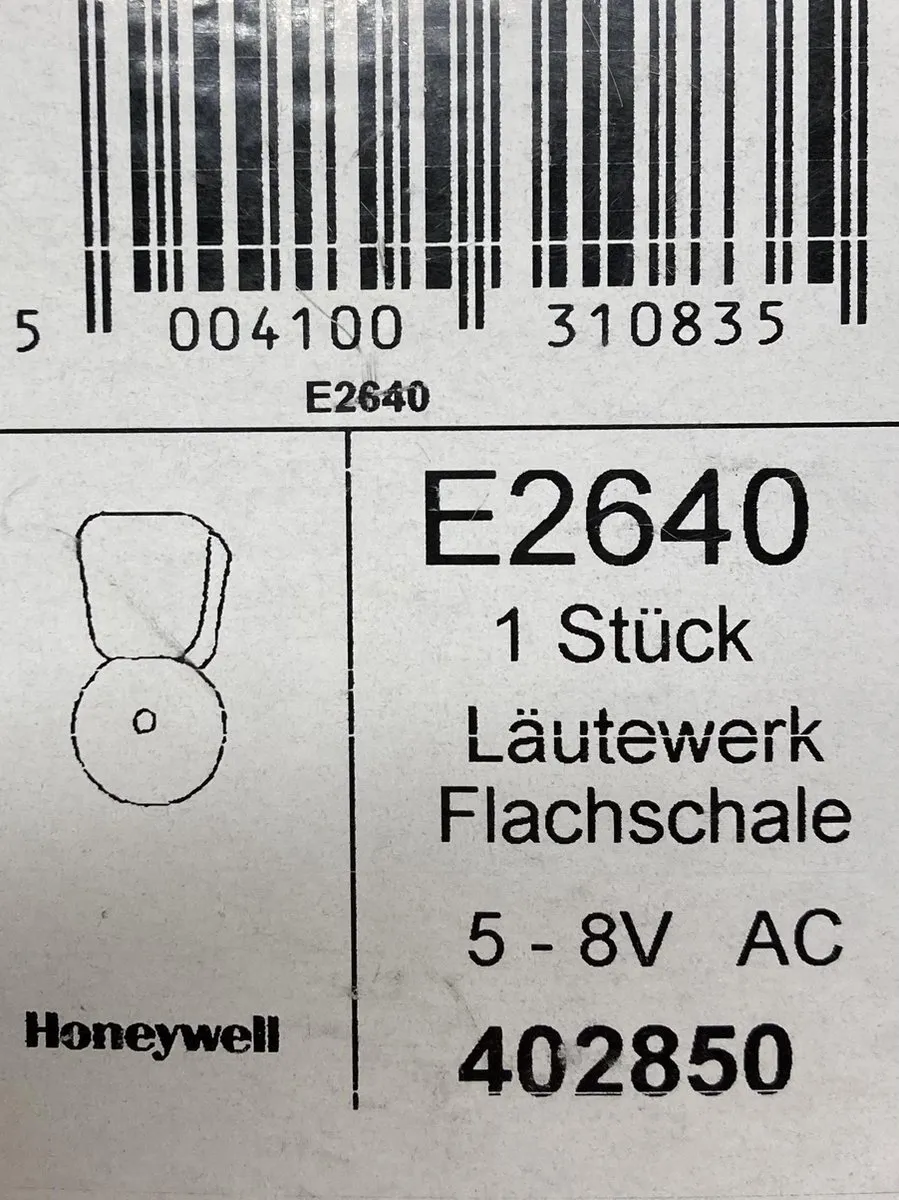 Honeywell E2640 Deurbel - 1 Ontvanger - Ivoor/Chroom