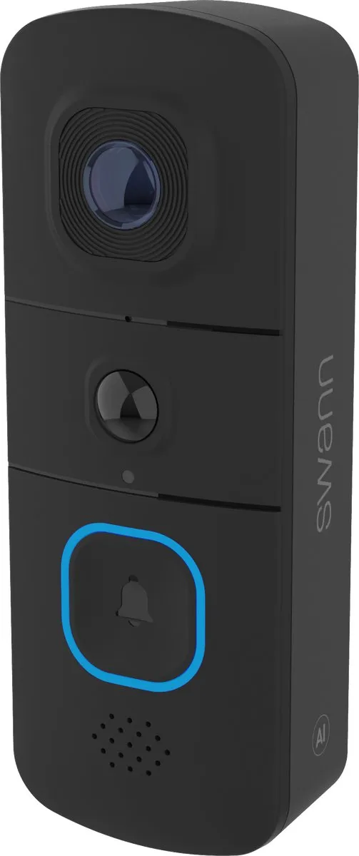 Swann EVO Slimme Video Deurbel - 2K Ultra HD - Accu - Zwart
